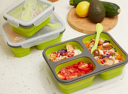 矽膠飯盒（hé）小巧但容量很大