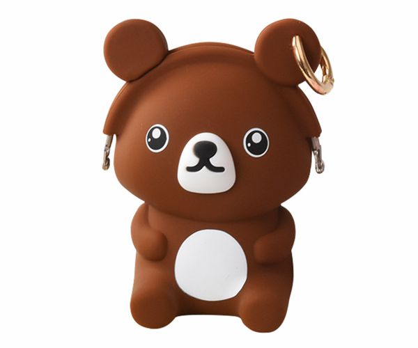 掛扣矽（guī）膠包,滴膠矽膠（jiāo）錢包,小熊零錢包